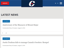 Tablet Screenshot of media.conservative.ca